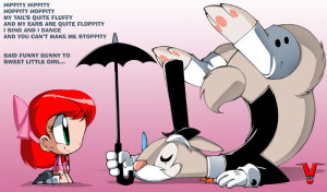 Little Foster and Funny Bunny by bleedman