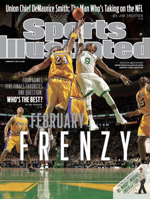 Kobe Bryant and Rajon Ronco on the cover of Sports Illustrated.