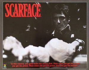 Details about SCARFACE AL PACINO COCAINE/QUOTE OUT OF PRINT RARE 16 X ...