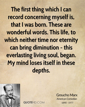 ... time nor eternity can bring diminution - this everlasting living soul