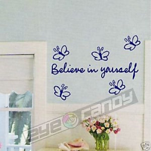 Believe In... Wall Words Letter Decal Quote Art Saying