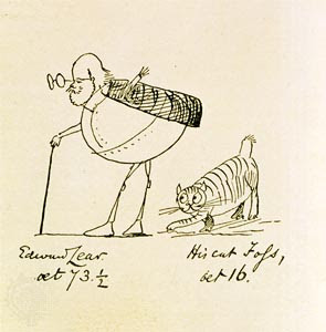 Edward Lear Aged 73 and a Half and His Cat Foss, Aged 16 is a ...