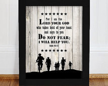 Soldier Scripture Art PRINT. Inspirational Military Sign. Bible verses ...