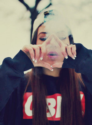 swag girl dope smoke Obey