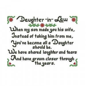 ALL STITCHES - DAUGHTER IN LAW CROSS STITCH PATTERN .PDF -575