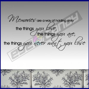 Memories Are Wall Words Quotes Sticker Decals Sayings