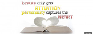 personality captures the heart quote facebook cover