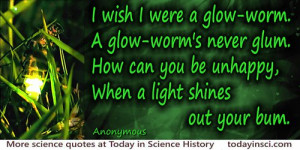 wish i were a glow worm a glow worm