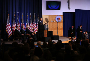 Obama Delivers Remarks At Nunn Lugar Cooperative Threat Reduction