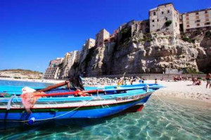 Boats on the beach at Tropea