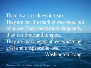 ... sacredness in tears. http://healingpetloss.com/pet-loss-quotes/ #quote