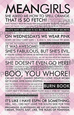 Mean girls quotes- honestly, I could read the the first word of each f ...