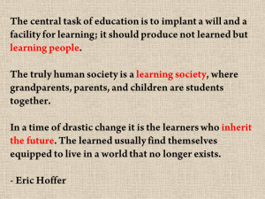 mostly disagree with Hoffer's view of 