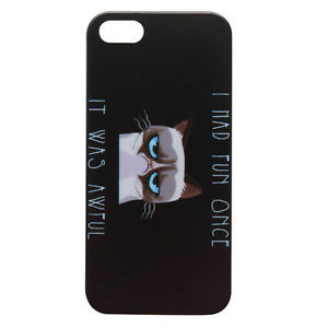 ... -Cat-Quotes-Pattern-Hard-Back-Case-Cover-for-Apple-iPhone-5-5G-H17