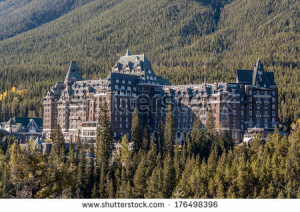 Banff Springs Hotel Located In National Park Alberta Canada