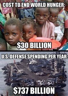 ... End World Hunger - http://banoosh.com/blog/2014/08/13/cost-end-world