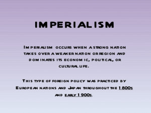 causes of Imperialism