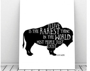 Life Quote, Buffalo Silhouette, Instant Download, Inspirational Poster ...