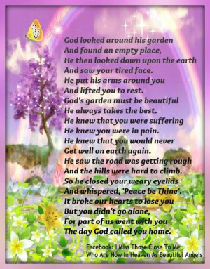 God's Garden Poem | God looked around his garden... | Sayings to keep ...