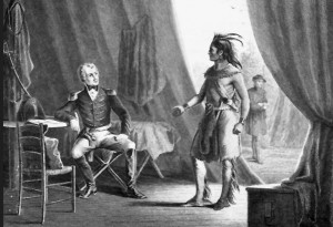 Chief Weatherford in General Jackson's tent