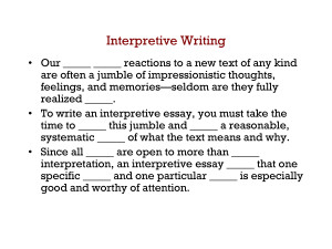 Interpretive Writing Quote