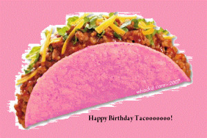 Happy Birthday Pink Taco