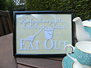 Keep this Kitchen Clean - Quirky quote 7 x 5 paper cut (papercut). £ ...