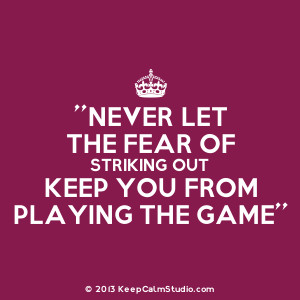 Never Let The Fear Striking...