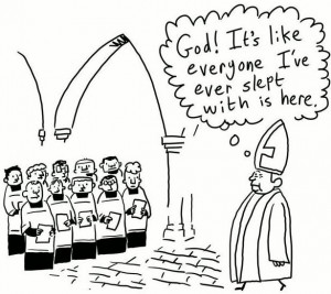 Catholic Priest Walks By A Children’s Choir…