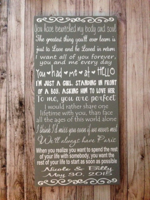 Love Quotes Wood Sign Wall Art Famous Love Quote from Movies ...