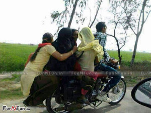 Funny Indian Family Riding Bike Like A Boss