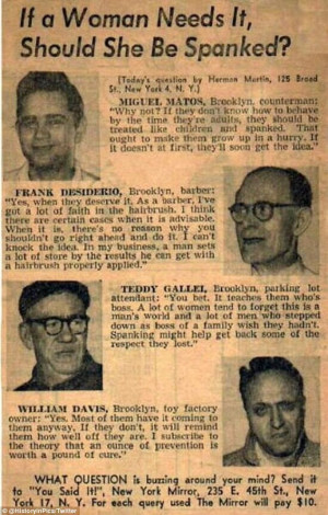 Should women be spanked? 1950s newspaper clipping shows how far women ...