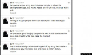 dude ripped off my song then made a video about gay interracial love ...