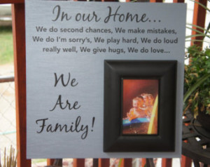 Family rules - Ready to ship - Picture Frame Board - In our Home / We ...