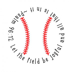 Baseball Decal with Bible Verse