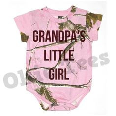 Grandpa's Little Girl - Pink Realtree Camo Infant Bodysuit -Baby ...