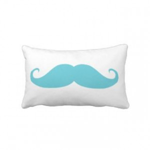 Keep calm, Funny pink mustache, multiple mustaches Pillow