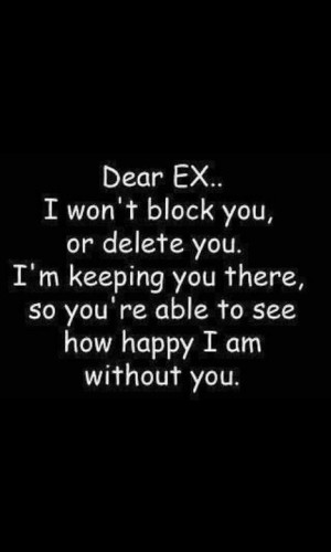 Dear ex.. .... AMEN!