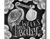 Countdown, Baby Countdown Chalkboard, Pregnancy Countdown, Pregnancy ...