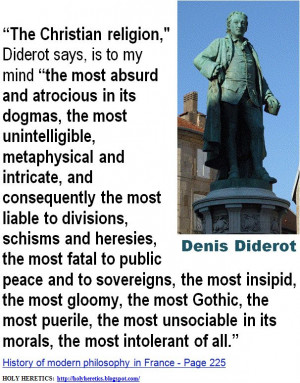 Diderot - The Christian religion, he says, is to my mind the most ...