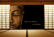 text quotes zen buddha think wooden floor 1280x1024 wallpaper Art HD ...
