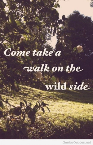 Wild side quote forest photo
