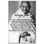 Gandhi Religion Non-violence Mini Poster Print