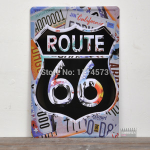 Mother Road US Route 66 Tin sign 20cm 30cm Vintage Poster Painting