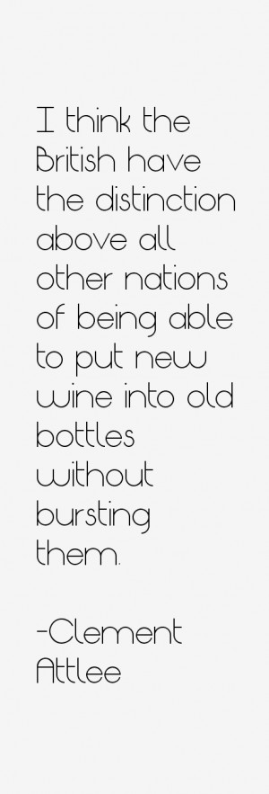 distinction above all other nations of being able to put new wine into