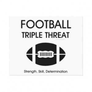 TOP Football Triple Threat Stretched Canvas Print