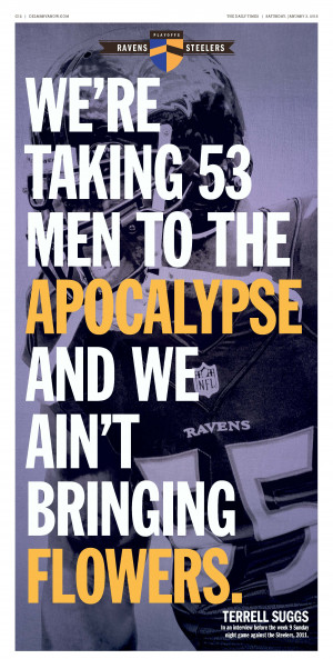 NFL Playoffs: Ravens vs. Steelers Terrell Suggs Poster