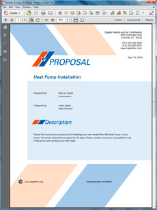 Sample Business Proposals Heating and Air Conditioning Sample Proposal