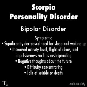 Scorpio's possible personality disorder Personality Disorder, Bipolar ...
