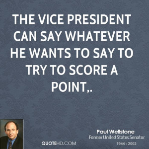 The vice president can say whatever he wants to say to try to score a ...